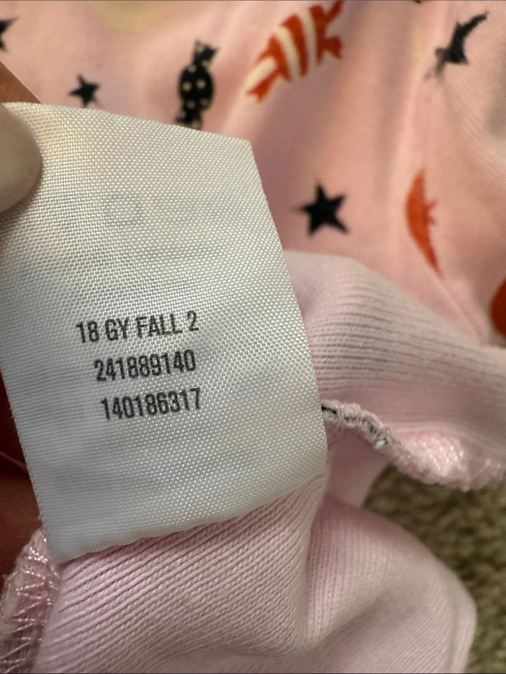Gymboree Pink Halloween Print Pajama Set with Pumpkins & Ghosts girls 6